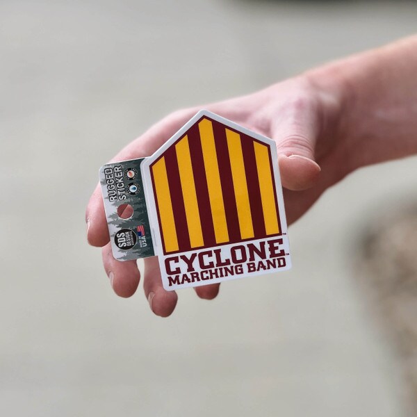 5-Bar Cyclone Marching Band Rugged Sticker (2.5"x3.5")